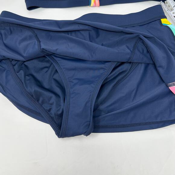 Anne Cole Locker Swim Set Women Top Large Swim Skirt Medium Water Sports Beach - Picture 3 of 8